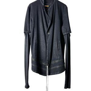 La Haine Inside Us Zippered Jacket Womens Long Sleeve‎ Moto Italy Black Large